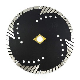 Benchmark Abrasives 7 Inch Hot Pressed Sintered Turbo Diamond Blade for Angle Grinder with Steel Core for Cutting Brick Ceramic Tile Granite Marble - 7” Circular Saw Concrete Masonry Brick, Wood