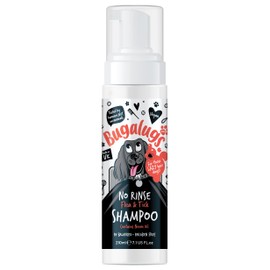 Flea and Tick Dog Shampoo by Bugalugs, Works on Smelly Puppies & Dogs, Contains Neem Oil PH Balanced Vegan Used by Professional Groom (No Rinse Shampoo 210ml)