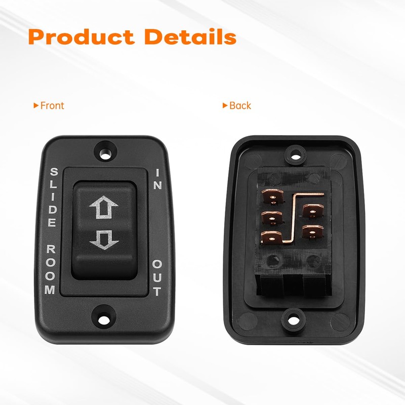 S141 Slide in/Slide Out Contoured Switch with Bezel, Black Electric