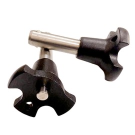 10mm Diameter Triangular Cap Ball Locking Pins with Button Handle, 304 Stainless Steel Triangular Cap Push-Button Quick Release Pin with Lanyard Cable (2Pack, 51mm Usable Length)