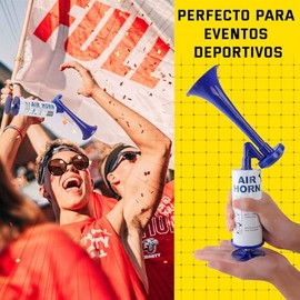 bocina de aire comprimido,claxon de aire manual,aire reutilizable para seguridad marítima,eventos deportivos, cumpleaños, fiestas y celebraciones(2 bo