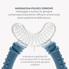 Nuvita 7006 Gum Massage Dentition 4 Months + - Pastel Blue: The Best Ally for Your Children's Teeth