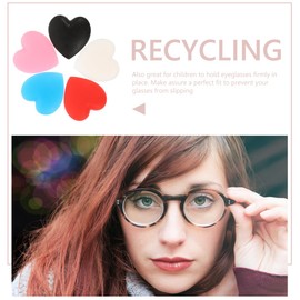 FOMIYES 25 Pares De Agarres Para Gafas Con Forma De Corazón, Almohadillas De Silicona Reemplazables Para Gafas, Almohadillas Antideslizantes Para Gafas Para Uso Diario