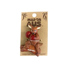 Banksia Glen Wooden Kangaroo Boxing Magnet