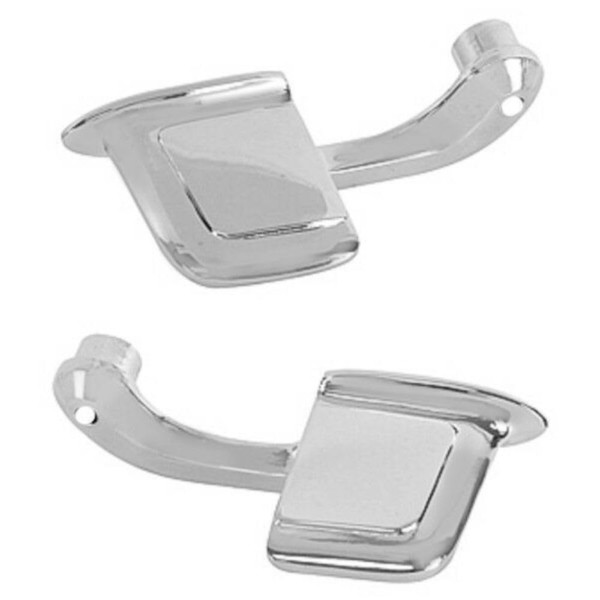 Car Door Handle Interior Left Right 2 Pieces Chrome Compatible