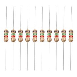 YOKIVE 50pcs Carbon Film Resistors 1/4W 1.5K Ohm 5% Tolerance Resistors for DIY Electronic Projects 4 Color Bands 45x2.2mm