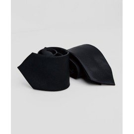 Nuart Studio Nouatt Studio Silk Touch Solid Standard Fit Automatic Tie_Black