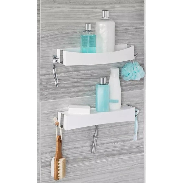 Better Living Products White Wall Mount Shower Caddy / Shelf