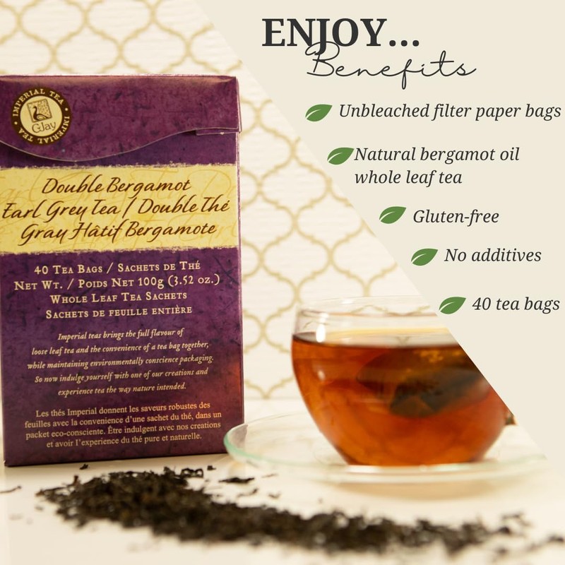 CJay Imperial Earl Grey Tea | Whole Leaf tea bags