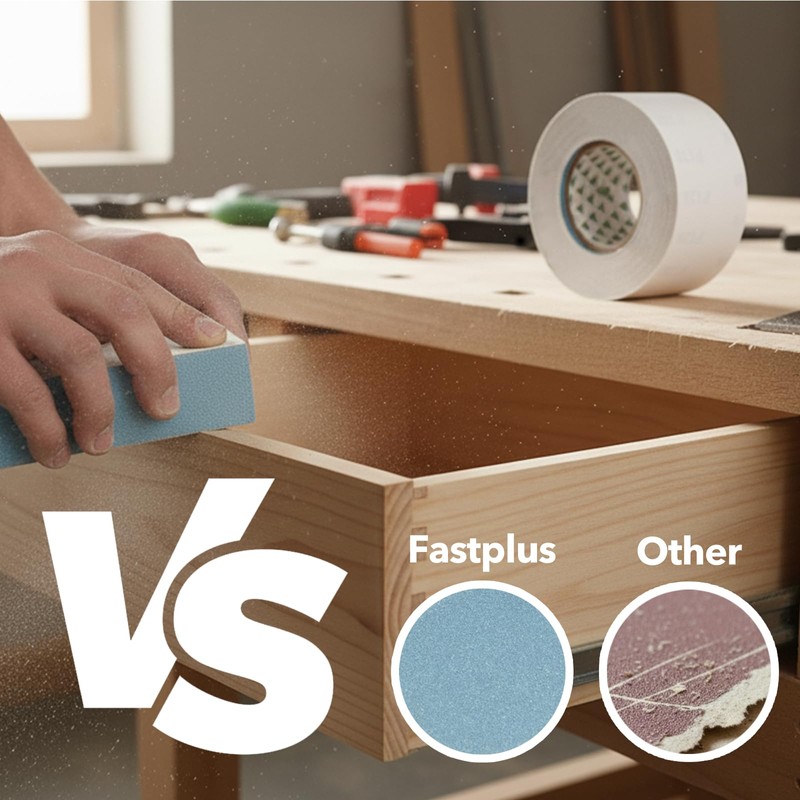 FASTPLUS Sandpaper Roll PSA 400 Grit Ceramic 2-3/4" Wide 20