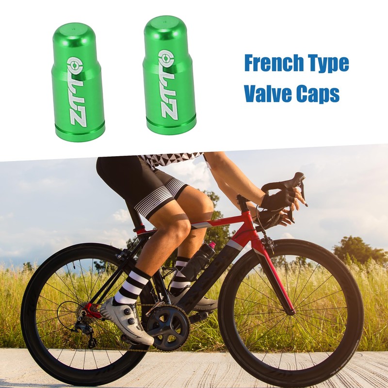 A ABSOPRO Tire Valve Caps French Dust Covers for Bicycle