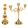 Metal Candle Holder 3 Arms High Gloss Retro Exquisite Candlestick