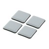 Prime-Line MP75323 1-3/4 In. Square Sliders, Black and Gray Plastic