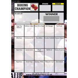 Totally Bonkers - Boxing Fundraising Scratch Cards - 20 Square - A6 (148x105mm) - 10 Pack - TB0082 - Blind Card