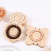 2Pcs Wooden Flower Shape Jewelry Display Tray Bracelet Display Stand