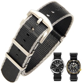 Aoeiwv Military Ballistic Nylon Watch Strap 20mm 22mm with Heavy Buckle One-Piece Soft Durable Waterproof Premium Nylon Replacement Bands for Men Women