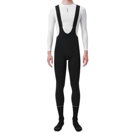 INBIKE Winter Fleece Cycling Shorts Thermal with Seat Padding Pockets Breathable Men Women Warm Cycling Shorts Long Reflective for Cycling, black