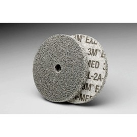 Scotch-Brite EXL Unitized Wheel - 2A Medium Grit Aluminum Oxide - Metal Deburring, Finishing and Polishing Wheel - 3" x 1/4" x 3/8"