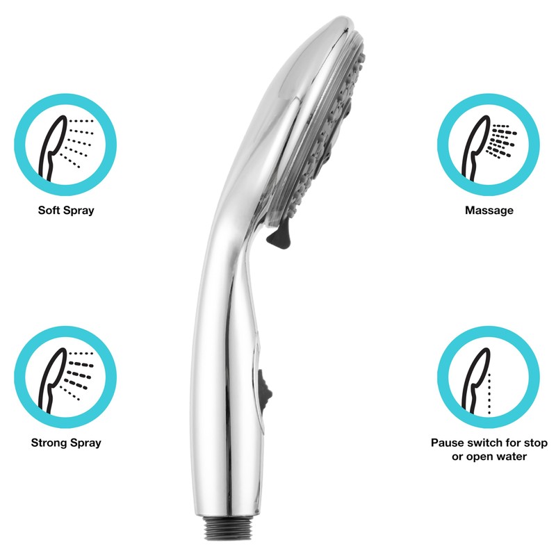 Dura Faucet Premium RV Handheld Shower Wand with Eco-Friendly On/Off