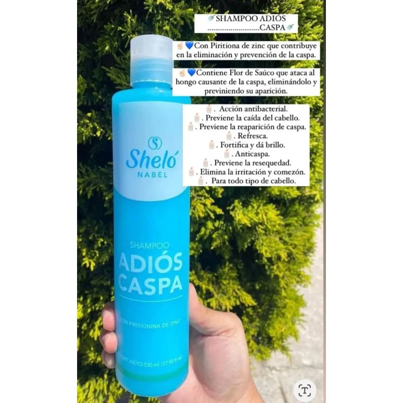 Shampoo Adiós Caspa Ajo 100 Eficaz Sheló Nabel Regalo