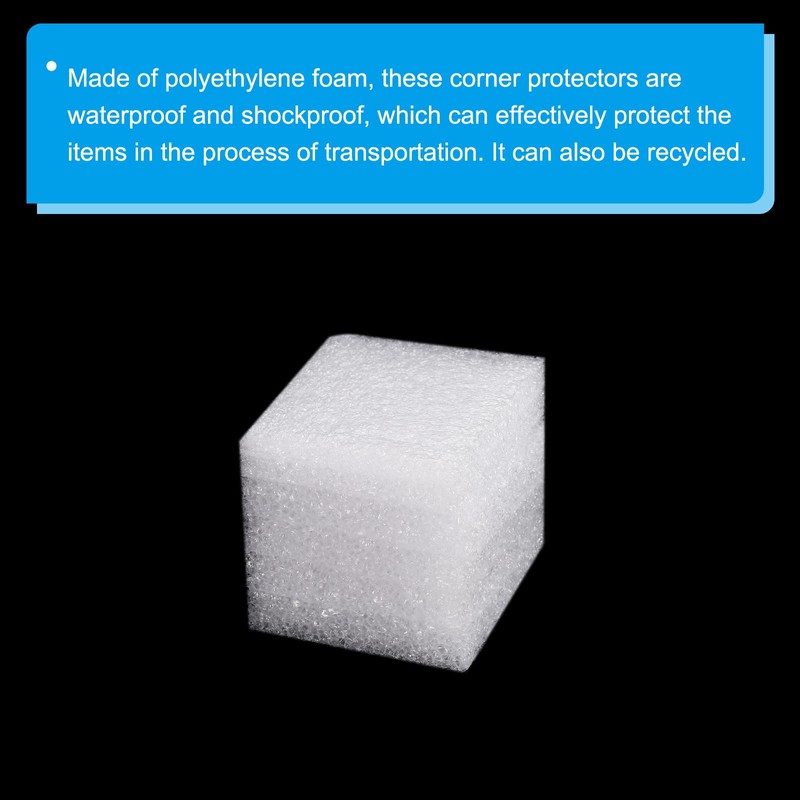 PATIKIL Expanded Polyethylene Foam Edge Protector 1.6x1.6x1.6 Inch Shockproof Corner