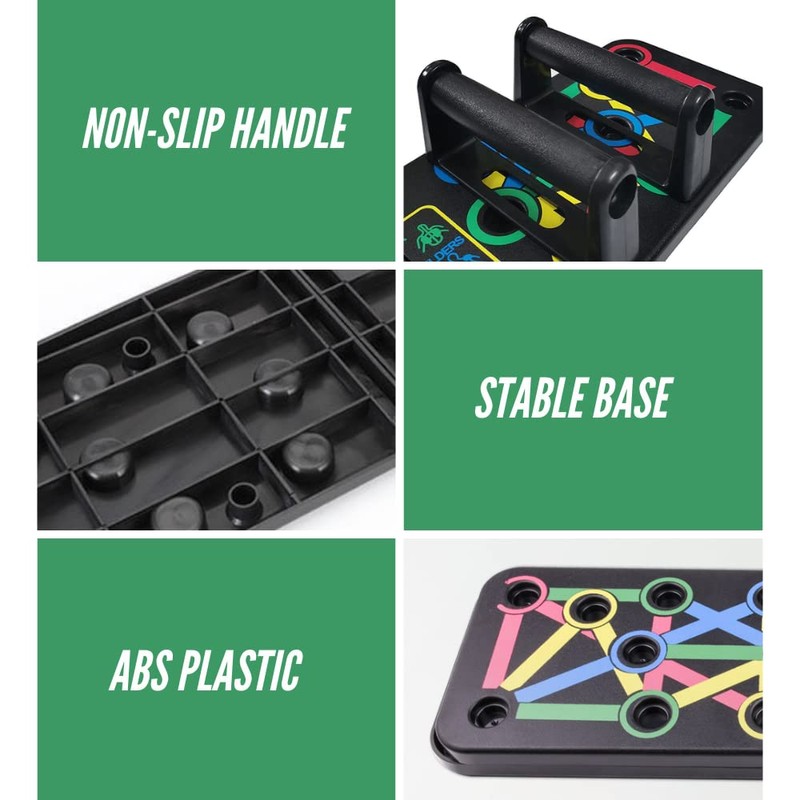 Multifunctional Flexion Board 14-in-1 Push-Up Rack Board Foldable with Handles