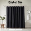 Waterproof Fabric Shower Curtain for Bathroom, 2-in-1 No Separate Inner
