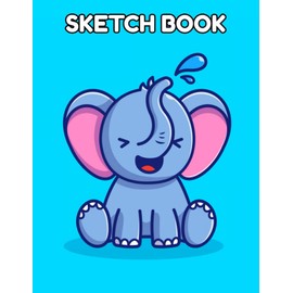 Cute Elephant Sketch Book: Ggrey Mammal Sketchbook to Drawing, Painting, Dooding | For Birthday Gifts | White Elephant Gifts | Gag Gifts