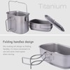Boundless Voyage Titanium Hanging Pot Cup Cooking Set with Lid