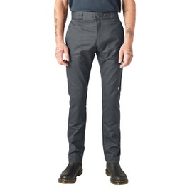 Dickies Men's Flex Skinny Fit Double Knee Work Pants Charcoal
