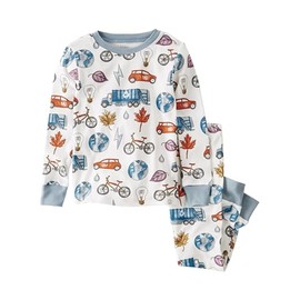 little planet by carter's unisex-baby Baby and Toddler 2-piece Pajamas made with Organic Cotton, Sustainability Print, 4T