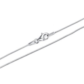 LUHE Silver Snake Chain Sterling Silver Chain Necklace 1MM Italian Crafted Thin Snake Chain Lightweight Strong Chains - Lobster Claw Clasp Christmas Gifts for Women