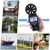 SURLABA Anemometer Handheld, Digital Wind Speed Meter with Temperature &