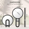 Magnifying Handheld Mirror Double Sided, 1X 15X Magnification Hand Mirror,