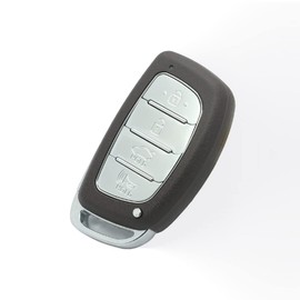 SEGADEN - Carcasa de repuesto para llave + llave de emergencia sin cortar compatible con Hyundai Elantra Sonata Tucson ix35 con 4 botones Smart Keyless Entrada Remote Case Fob HY22 PG186B