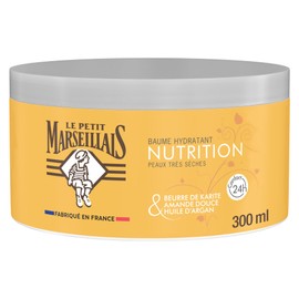 Le Petit Marseillais Moisturising Balm Nutrition (300 ml Depth) - Body Balm for Very Dry Skin Comfort 24h - Body Care with Shea Butter, Sweet Almond & Argan Oil