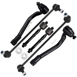 cciyu Inner Tie Rod End Outer Tie Rod End Sway Bar End Link Compatible fit for 2011-2012 for Hyundai Sonata 2011-2012 for Kia Optima 6pcs Suspension Kit