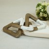 Decorative Wooden Triangle Chain Link, 9.5 x 9.5 inches, Brown