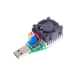 ANGEEK 15W Electric Circuit Tester, Adjustable 0.15-3A Constant Current DC 3.7-13V USB Load Module with Fan, Intelligent Indicator Light for Discharge Testing