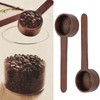 2Pcs Walnut Coffee Bean Measuring Spoon Food Grade Salt Spoon