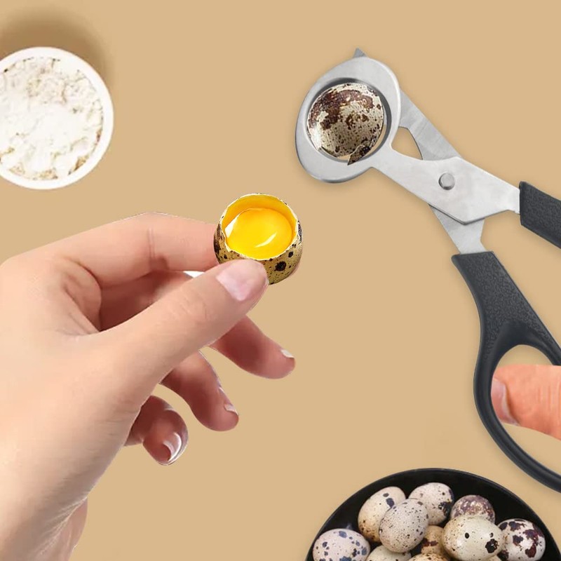 XINMEIWEN 10Pack Stainless Steel Quail Egg Cutter Scissors Quail and