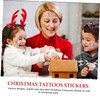 Ipetboom 6sheets Christmas Temporary Stickers for Boys and Girls Adults