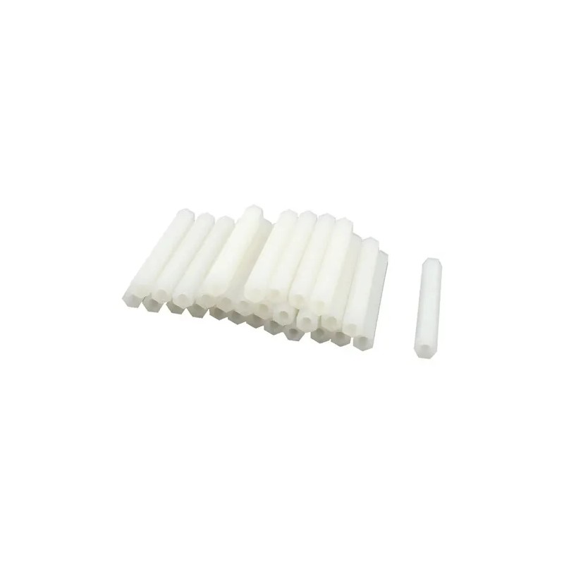 30 Separador Pcb De Nylon M3 X 10mm Ó 15mm