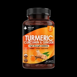New Leaf Products Turmeric, Curcumin, Ginger Tablets