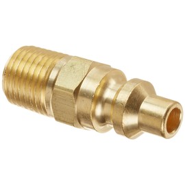 Eaton Hansen 03A Brass 600 Series Oxygen Service, Coupler Plug, 1/4" Body Size x 1/4" NPT Male
