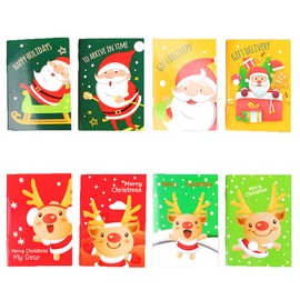 40 Pieces Christmas Pocket Notepad Notebooks, Christmas Mini Notebook Set, notepads Portable, Mini Diary Note pad, Santa Claus, Christmas Elk, Christmas Gifts for Kids