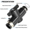ERGAOBOY 5 Pcs 12mm OD Pneumatic Ball Valve, Push to