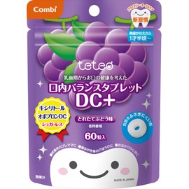Combi Teteo Mouth Balance Tablet, For Mouth Health From The Baby's Period, DC+, Fresh Grape Flavor, 60 Tablets