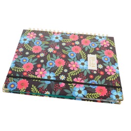 Ciieeo Monthly Schedule Plan Pad Spiral Planner for Study Notepad Floral Design Easy to Carry for Work Appointments Daily Notes