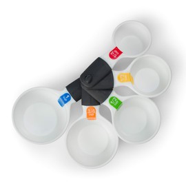 Goodcook Touch Dry Measuring Cup Set, Multi, White